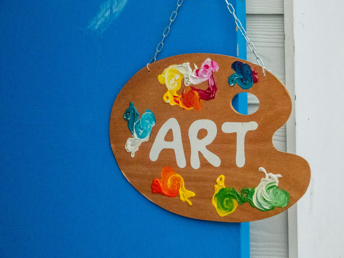 hanging art signage