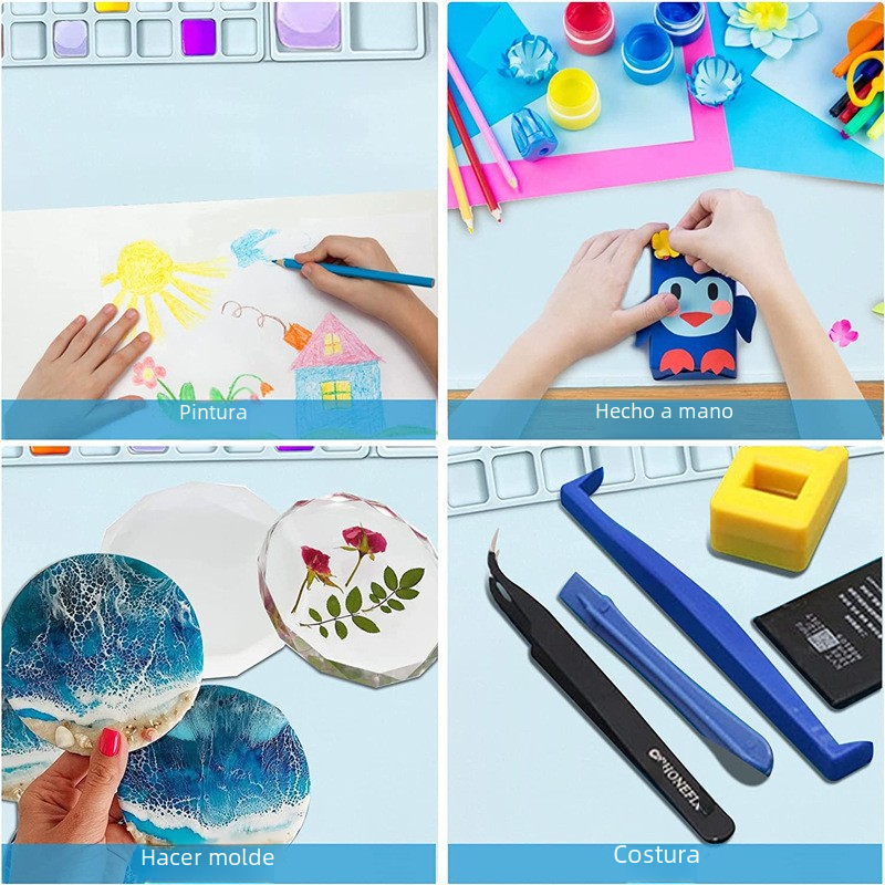 Silicone Drawing Mat for Kids with Palette and Easy Clean