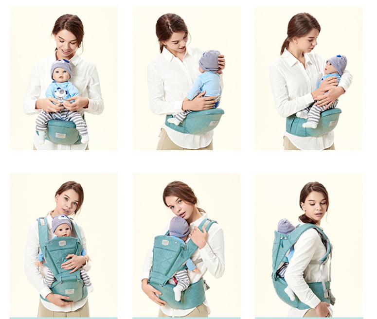 KiddieGo's Baby Carrier with Bass Bear Hip Seat for Front Carry