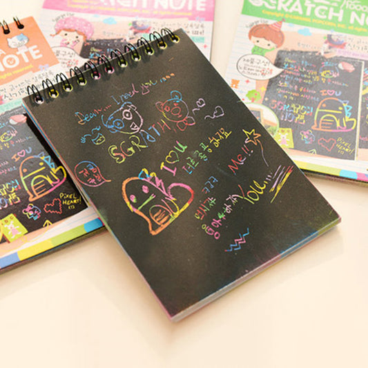 Thickened Children's DIY Scratch Painting Book and Puzzle
