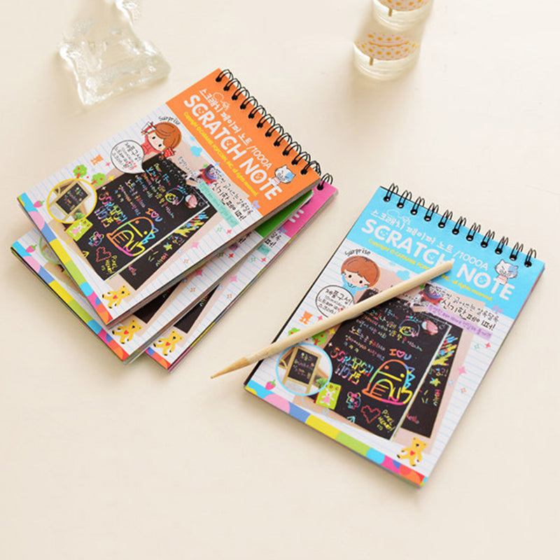 Thickened Children's DIY Scratch Painting Book and Puzzle