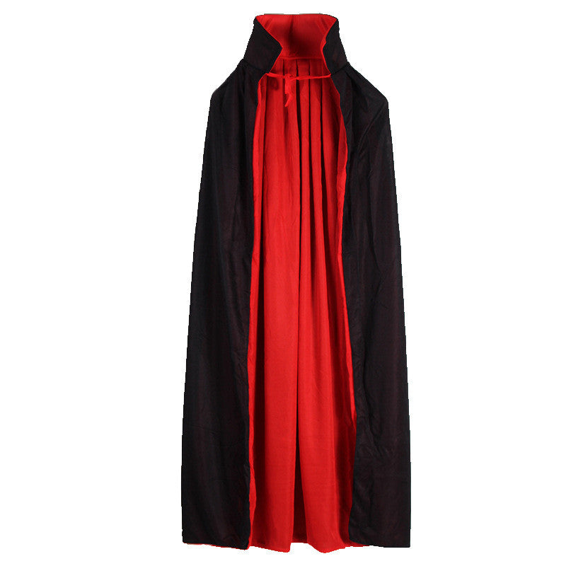 Black and Red Double-Sided Halloween Cloak for Adults and Kids