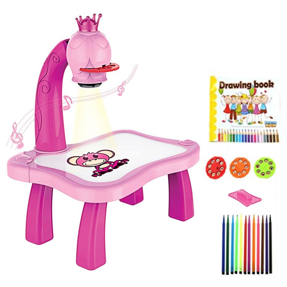 Children's Projector Drawing Desk - Multi-Functional Art