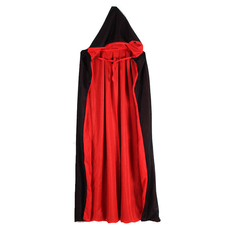 Black and Red Double-Sided Halloween Cloak for Adults and Kids