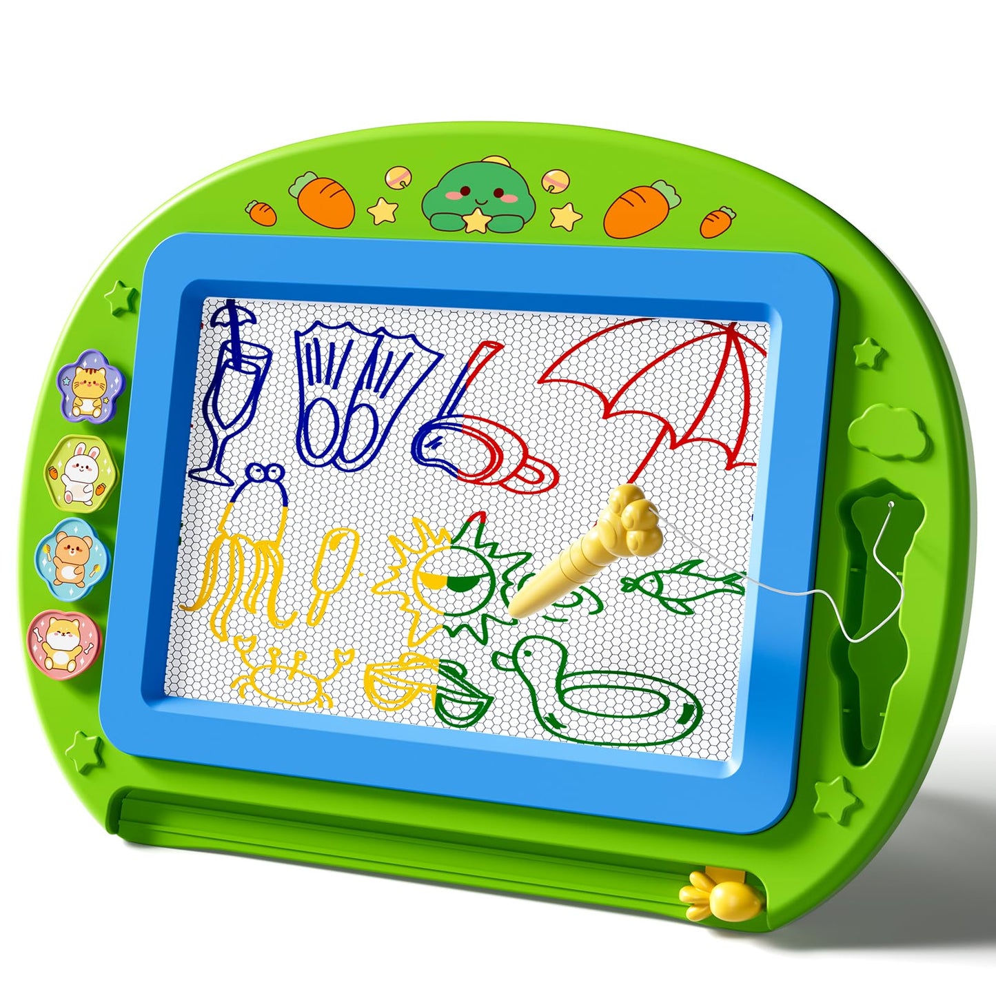 Large Magnetic Drawing Board 13 × 17 in Doodle Board Toddler Toys for Girls Boys 3 4 5 6 7 Year Old Kids Preschool Educational Travel Toys Gifts Etch A Colorful Sketch Magnet Erasable Writing Pad