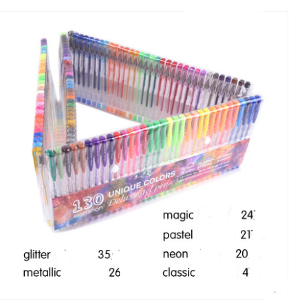 130-Piece Colorful Gel Pen Set for Art and Journaling