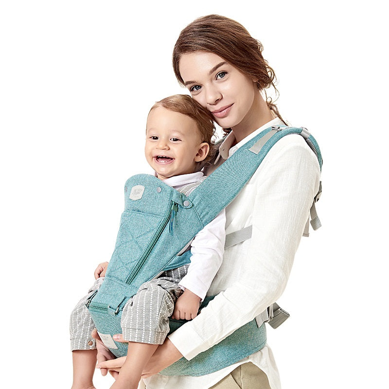 KiddieGo's Baby Carrier with Bass Bear Hip Seat for Front Carry