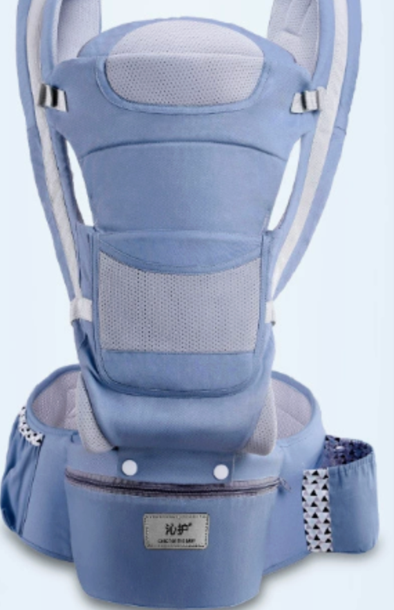 KiddieGo's Baby Carrier with Bass Bear Hip Seat for Front Carry