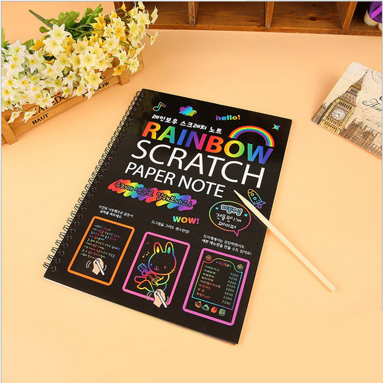 KiddieSketch - Colorful Scratch Art Paper and Doodle Book for Kids
