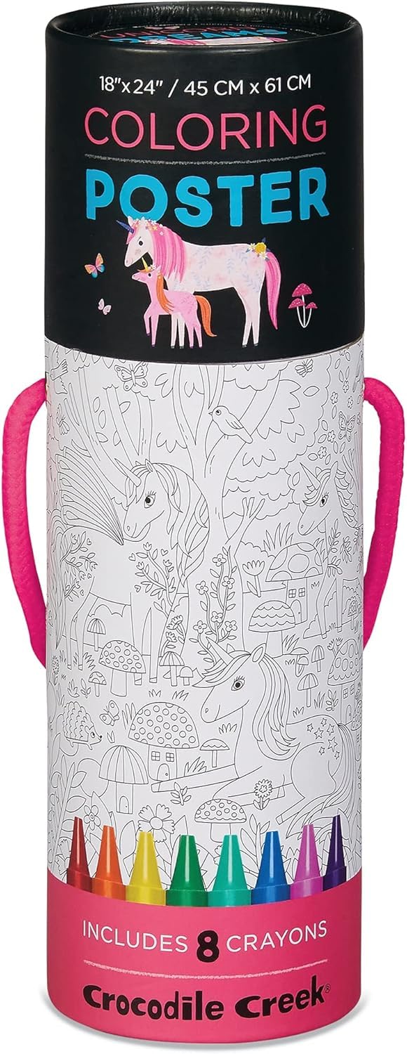 Crocodile Creek Coloring Poster with Crayons Unicorn 1 EA