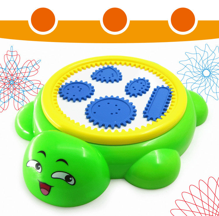 Creative DIY Turtle Spiral Drawing Set with Gears