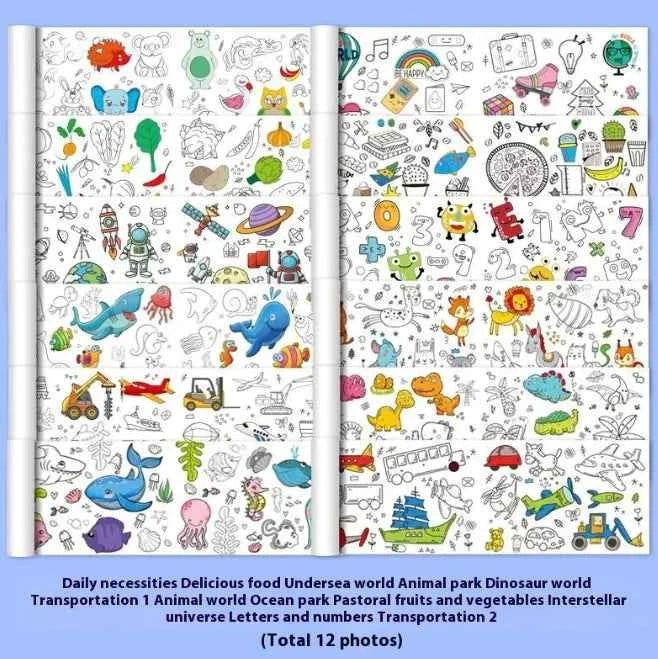Kids Creative Coloring Roll