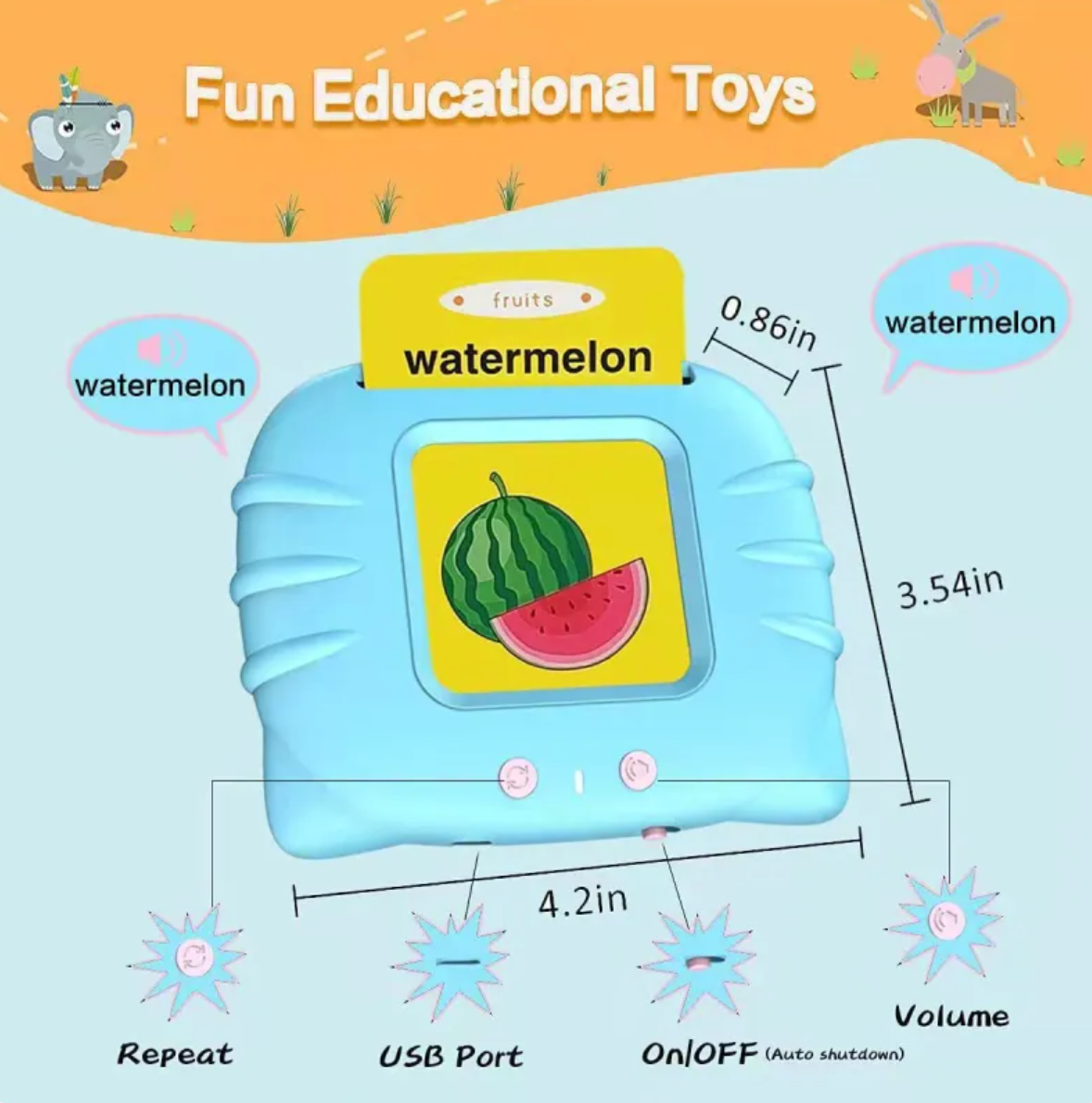 Kids' Smart Card Learning Machine