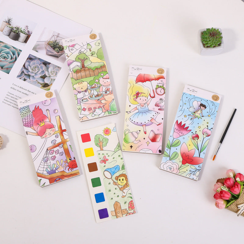 DIY Animal Watercolor Coloring Book for Kids