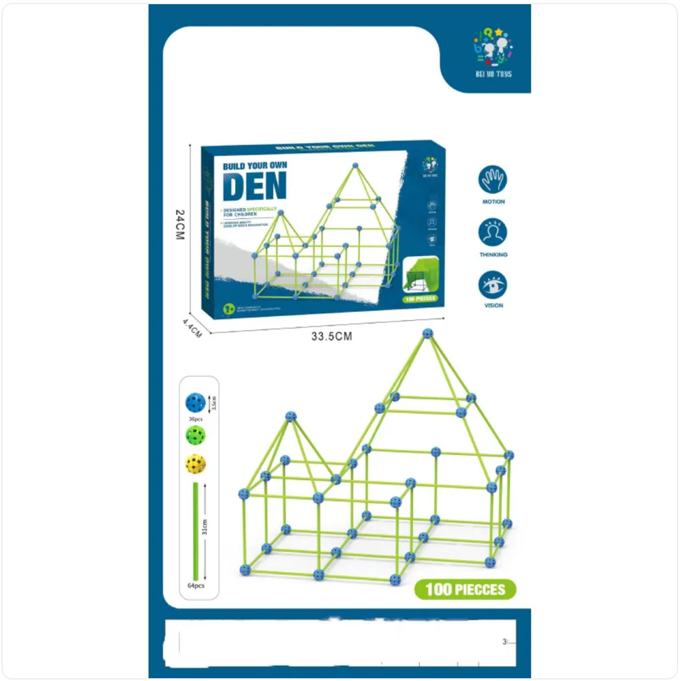 Sketch 3D Building Kit – DIY 3D Construction Set for Tents, Castles, and Playhouses