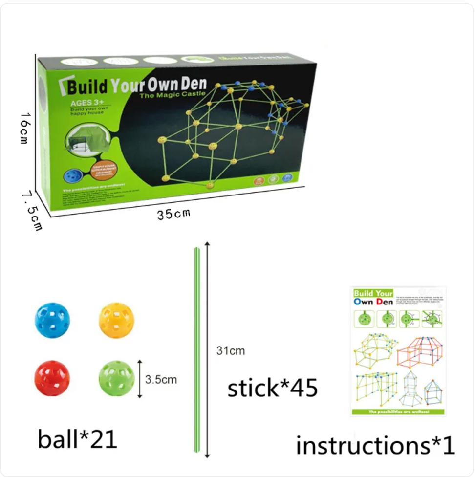 Sketch 3D Building Kit – DIY 3D Construction Set for Tents, Castles, and Playhouses