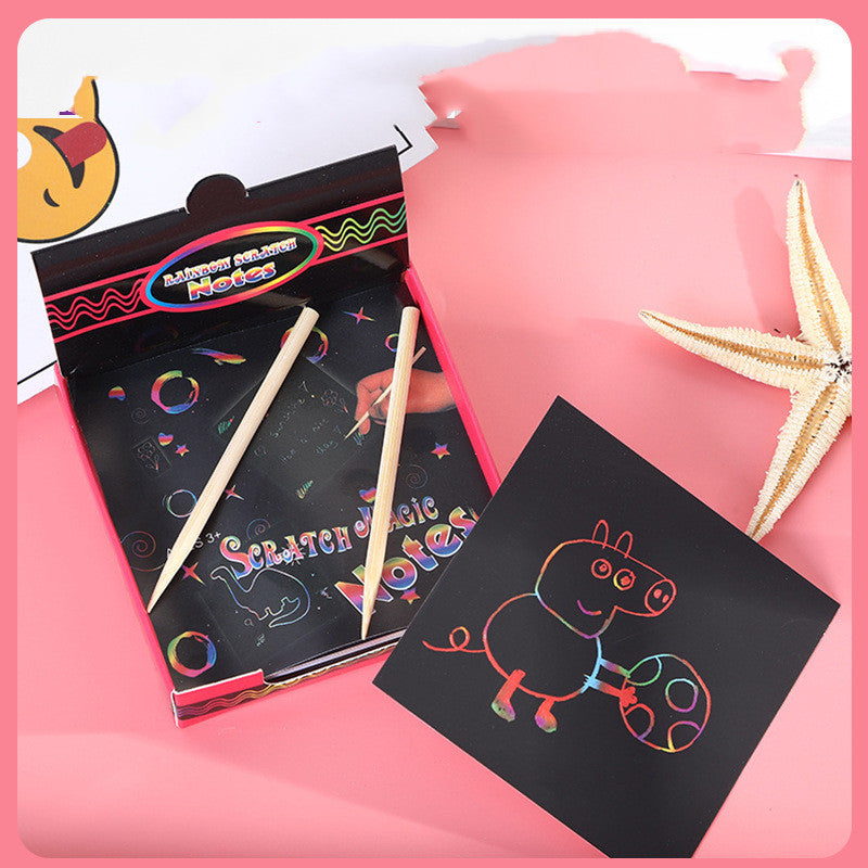 Colorful Scratch Art Notebook for Kids (DIY Craft)