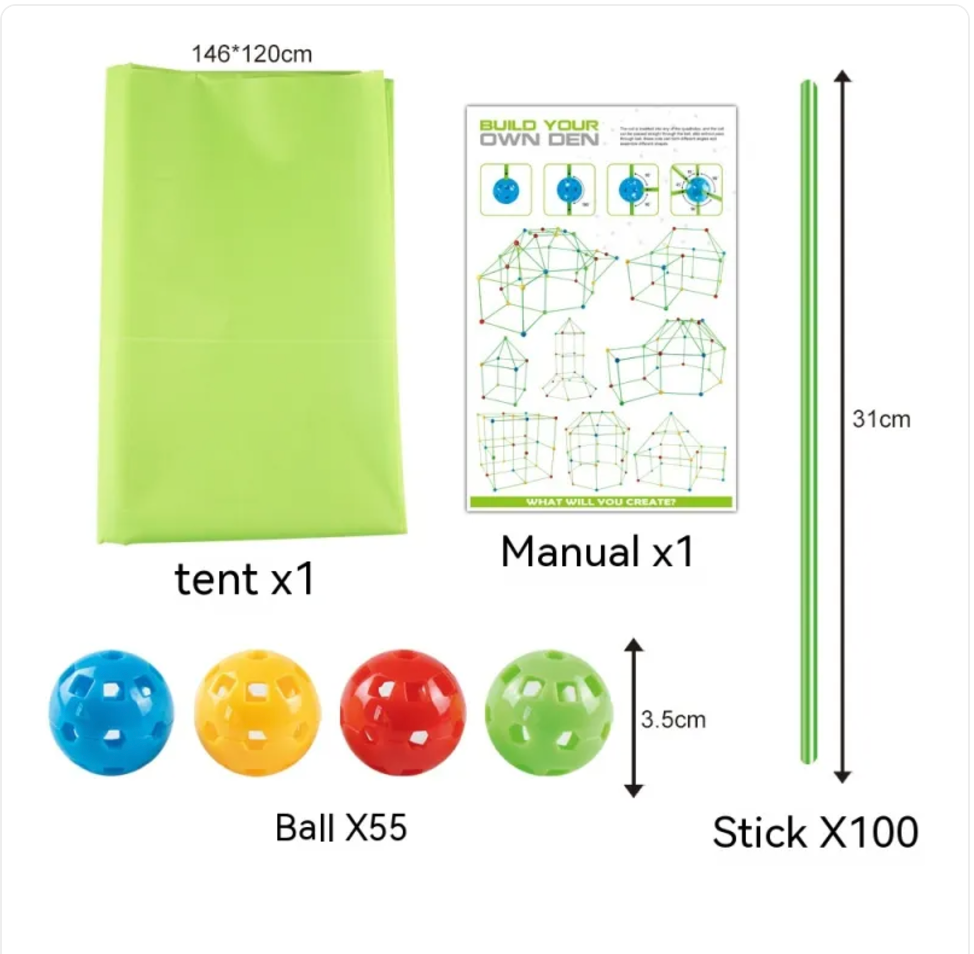 Sketch 3D Building Kit – DIY 3D Construction Set for Tents, Castles, and Playhouses