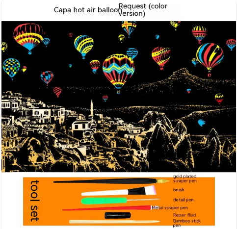 Colorful City Night Scratch Art