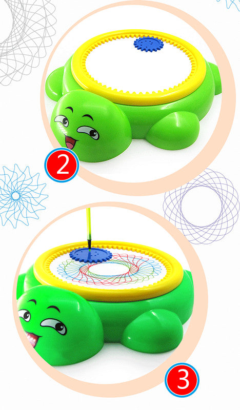 Creative DIY Turtle Spiral Drawing Set with Gears