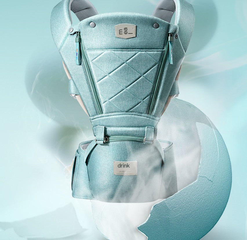 KiddieGo's Baby Carrier with Bass Bear Hip Seat for Front Carry