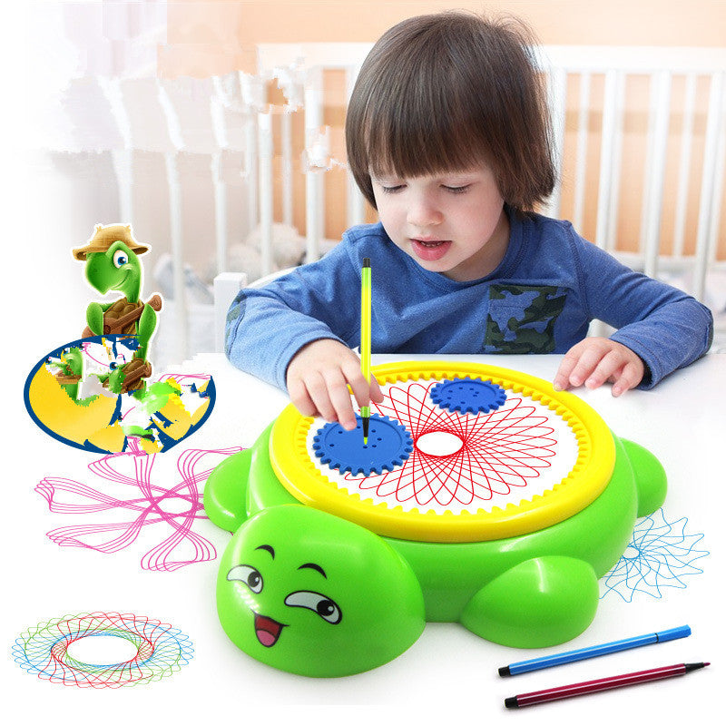 Creative DIY Turtle Spiral Drawing Set with Gears