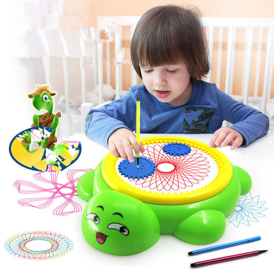 Creative DIY Turtle Spiral Drawing Set with Gears