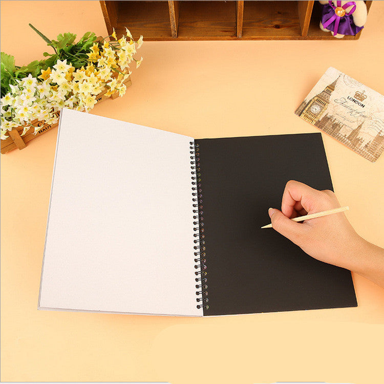 KiddieSketch - Colorful Scratch Art Paper and Doodle Book for Kids