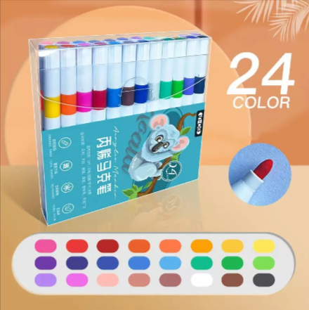 Kids’ Doodle Acrylic Markers – Waterproof & Quick-Drying By kiddiesketch
