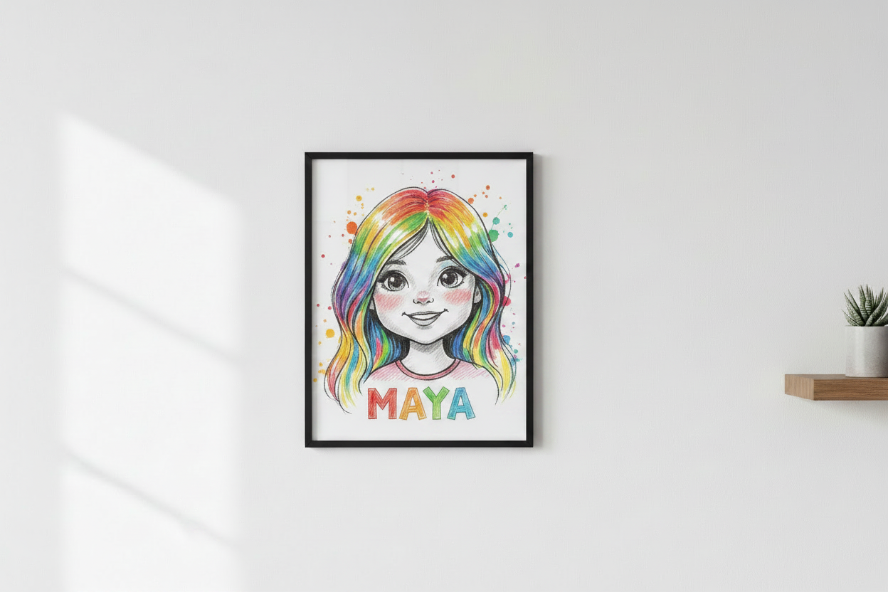 Custom Sketch Framed Print