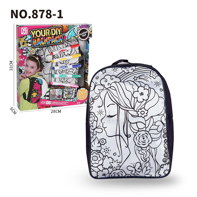 DIY Fun Children's Doodle Backpack for Wholesale Gifts