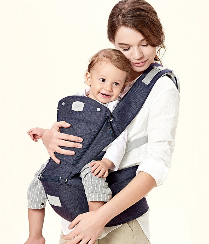 KiddieGo's Baby Carrier with Bass Bear Hip Seat for Front Carry