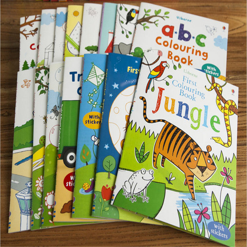 Usborne Colouring Book Set for Kids - 12 Books